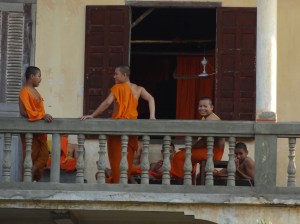 Mönche in Kompong Cham