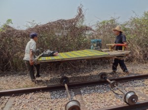 Bambuszug in Battambang